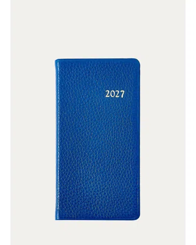 Graphic Image 2027 6" Leather Pocket Datebook In Blue