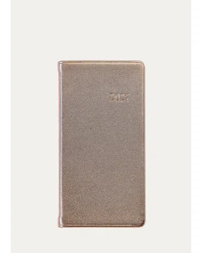 Graphic Image 2027 6" Leather Pocket Datebook In Neutral
