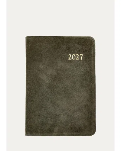 Graphic Image 2027 Leather Daily Journal In Green
