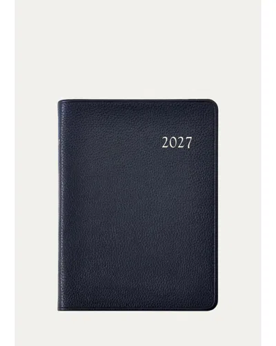 Graphic Image 2027 Leather Desk Diary In Blue
