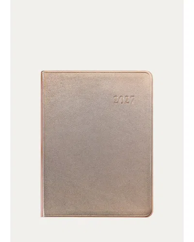 Graphic Image 2027 Leather Desk Diary In Neutral