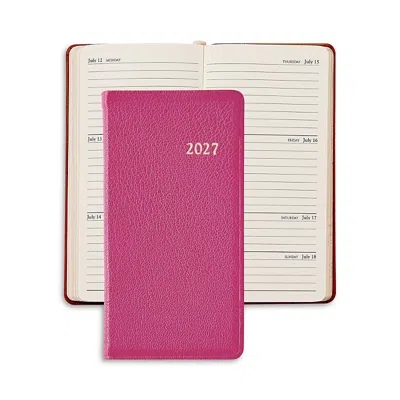 Graphic Image 2027 Leather Pocket Datebook In Pink