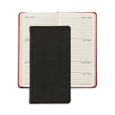 Graphic Image 2027 Leather Pocket Datebook In Black