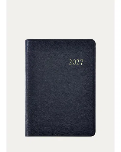 Graphic Image 2027 Leather Weekly Notebook In Blue