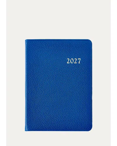 Graphic Image 2027 Leather Weekly Notebook In Blue