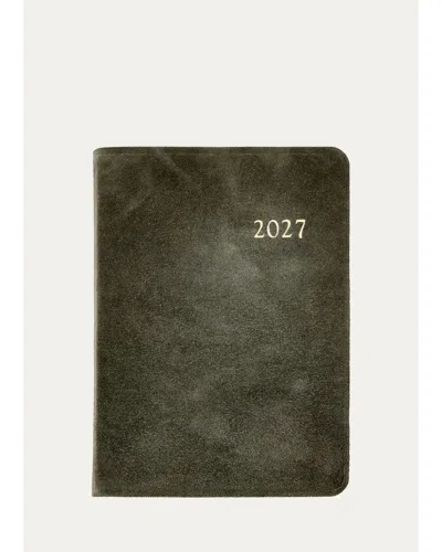 Graphic Image 2027 Leather Weekly Notebook In Green
