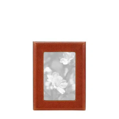 Graphic Image 4" X 6" Leather Studio Frame In Burgundy