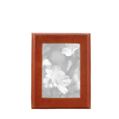 Graphic Image 5" X 7" Leather Studio Frame In Brown