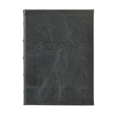 Graphic Image 9" Leather Hardcover Journal In Oynx