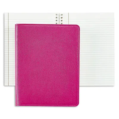 Graphic Image 9 Refillable Leather Journal In Pink