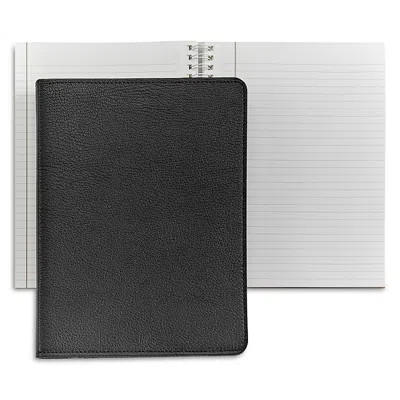 Graphic Image 9 Refillable Leather Journal In Black