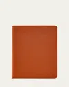 Graphic Image 9" Refillable Leather Notebook In Orange