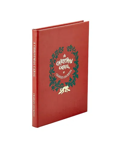 Graphic Image A Christmas Carol Classic Heirloom Leather Bound Book In Red