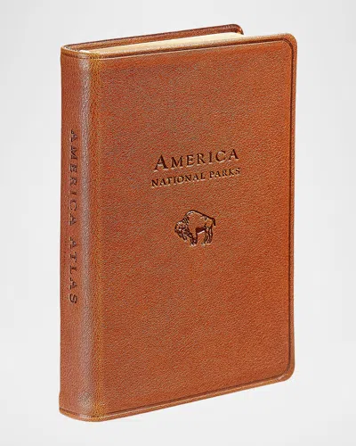 Graphic Image America Leather-bound Atlas In Brown