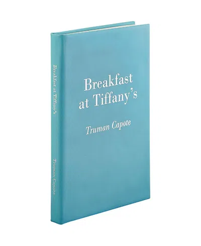 Graphic Image Breakfast At Tiffany's Leather Bound Book In Blue