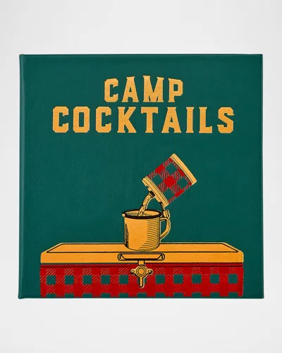 Graphic Image Camp Cocktails Leather-bound Recipe Book By Emily Vikre In Green
