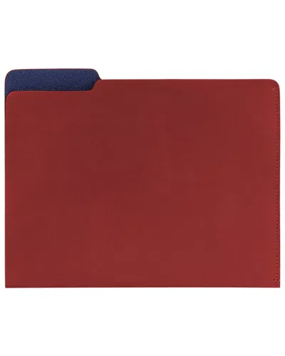Graphic Image Carlo Leather File Folder In Red