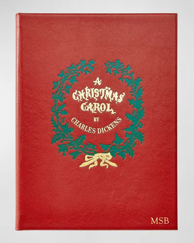 Graphic Image Christmas Carol Book In Red