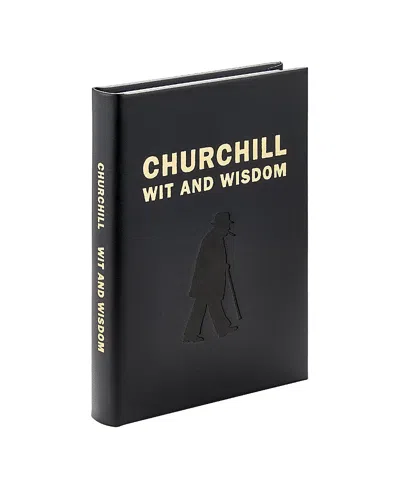 Graphic Image Churchill Wit And Wisdom Leather Bound Book In Black
