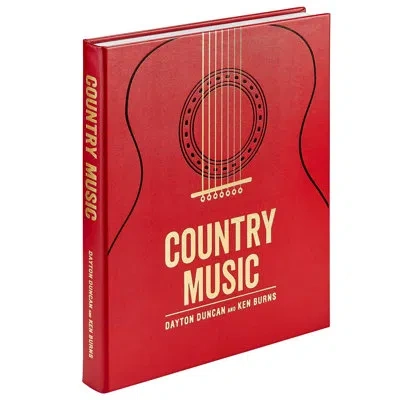 Graphic Image Country Music By Dayton Duncan And Ken Burns Leather Bound Book In Red