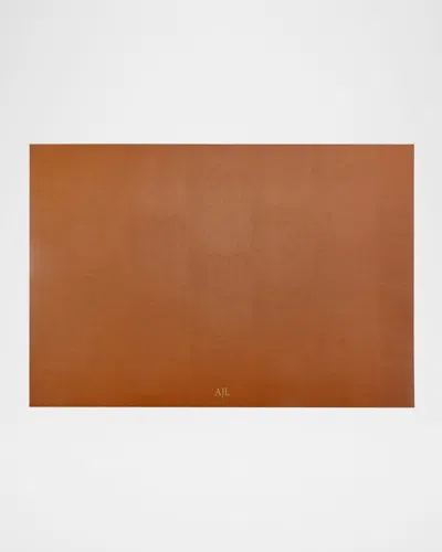 Graphic Image Desk Blotter, 18" X 26" In Tan &amp; Navy