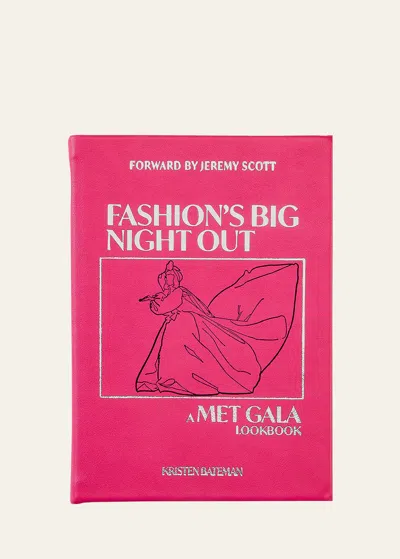 Graphic Image Fashion's Big Night Out: A Met Gala Lookbook Leather-bound Book By Kristen Bateman, Personalized In Pink