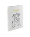 Graphic Image Good Dog Leather Bound Book In White