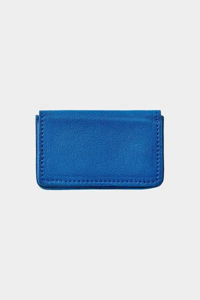 Graphic Image Hard Business Card Case In Mariton Blue In Black