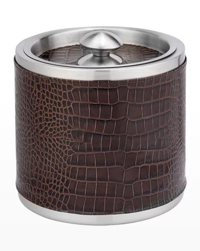 Graphic Image Ice Bucket In Brown
