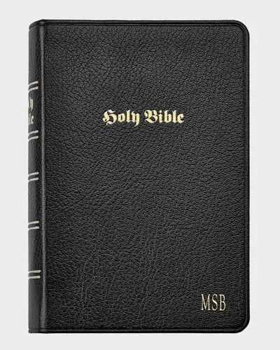 Graphic Image Leather Bible, Personalized In Black