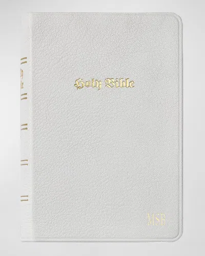Graphic Image Leather Bible, Personalized In White