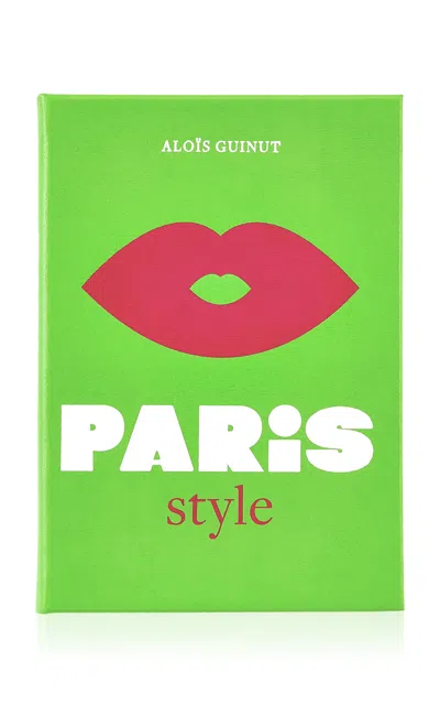 Graphic Image Little Book Of Paris Style Leather-bound Book By Alois Guinut In Lime
