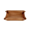 Graphic Image Leather Catchall Tray In Brown