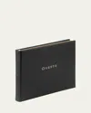 Graphic Image Leather Guest Book In Black