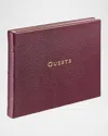 Graphic Image Leather Guest Book In Burgundy