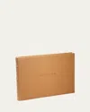 Graphic Image Leather Guest Book In Brown