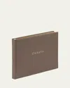 Graphic Image Leather Guest Book In Taupe