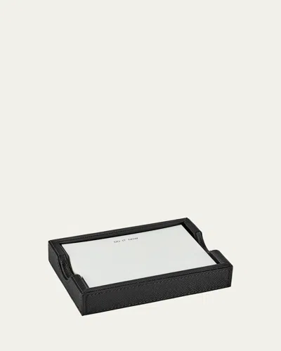 Graphic Image Leather Memo Tray With 100 "do It Now" Note Cards In Black