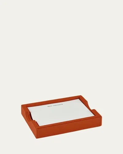 Graphic Image Leather Memo Tray With 100 "wild Thoughts" Note Cards In Orange
