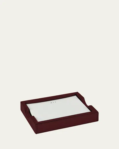 Graphic Image Leather Memo Tray With 100 "wtf" Note Cards In Wine