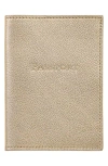 Graphic Image Leather Passport Cover In Nude