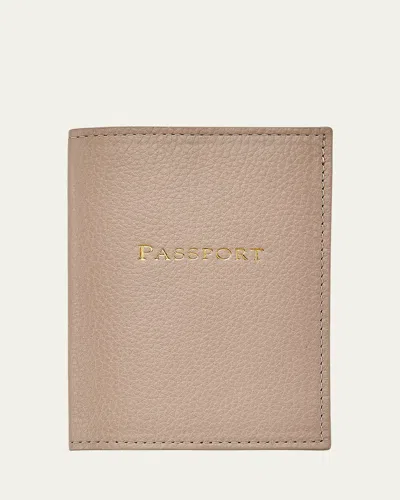 Graphic Image Leather Passport Holder In Beachwood