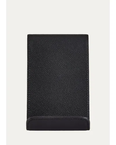 Graphic Image Leather Phone Stand In Black