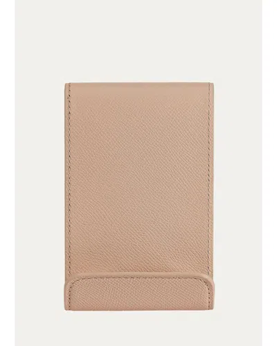 Graphic Image Leather Phone Stand In Neutral