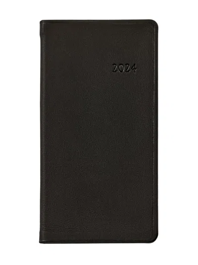 Graphic Image Leather Pocket Journal In Black