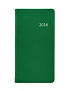 Graphic Image Leather Pocket Journal In Kelly Green