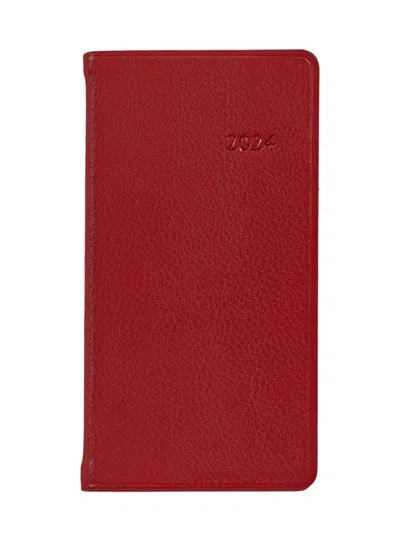 Graphic Image Leather Pocket Journal In Red