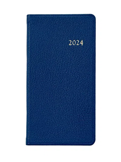 Graphic Image Leather Pocket Journal In Blue