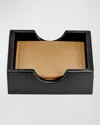 Graphic Image Leather Square Coasters, Set Of 4 In British Tan