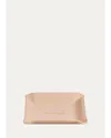 Graphic Image Leather Valet Tray In Brown